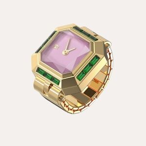 Sofia Prism Cocktail Watch Face Ring (NWOT)